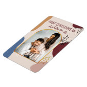 Eerste Kerstmis | Holly Shapes Arched Photo Magneet (Linkerzijde)