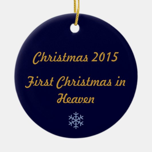 Eerste Kerstmis in de Hemel 2015 Keramisch Ornament (Voorkant)
