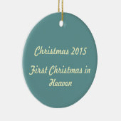 Eerste Kerstmis in de Hemel 2015 Keramisch Ornament (Rechts)