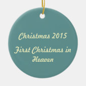 Eerste Kerstmis in de Hemel 2015 Keramisch Ornament (Voorkant)