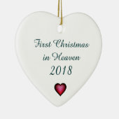 Eerste Kerstmis in de hemel Keramisch Ornament (Rechts)