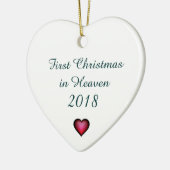 Eerste Kerstmis in de hemel Keramisch Ornament (Links)