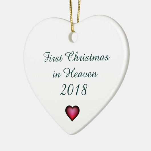 Eerste Kerstmis in de hemel Keramisch Ornament (Links)