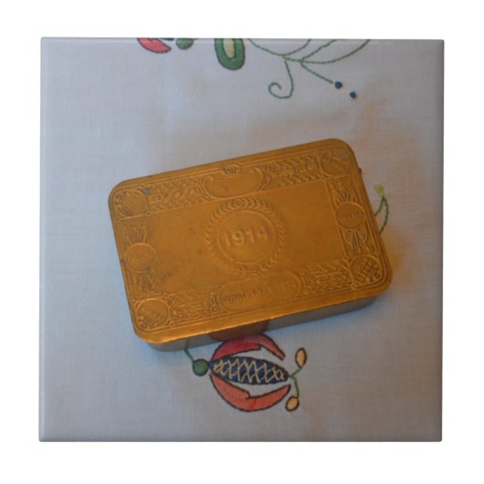 Eerste Kerstmis in de Wereldoorlog Tegeltje (Voorkant)