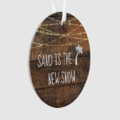 Eerste Kerstmis in Florida met de palmboomvakantie Ornament (voorkant)