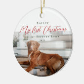 Eerste Kerstmis in mijn forever Home Pet Keramisch Ornament (Links)