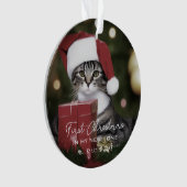 Eerste Kerstmis in mijn nieuwe thuiskoffiehuisjes Ornament (voorkant)