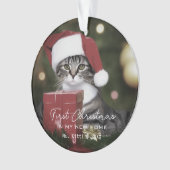 Eerste Kerstmis in mijn nieuwe thuiskoffiehuisjes Ornament (voorkant)