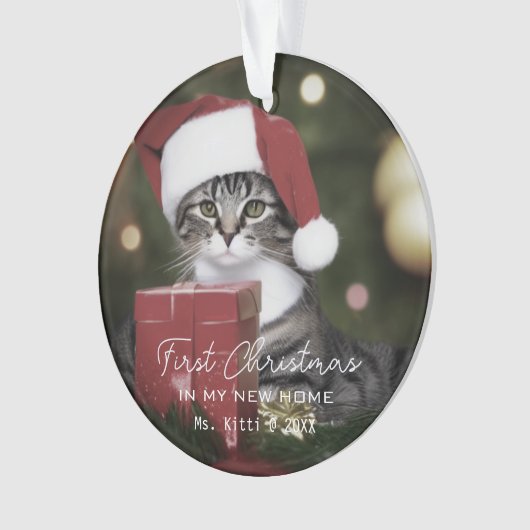 Eerste Kerstmis in mijn nieuwe thuiskoffiehuisjes Ornament (voorkant)