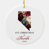 Eerste Kerstmis in Nevada - gepersonaliseerd nieuw Keramisch Ornament (Achterkant)