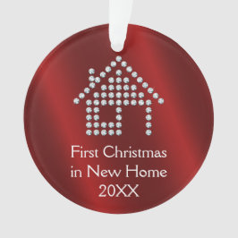 Eerste Kerstmis in New Home 20XX | Rood metaal Ornament