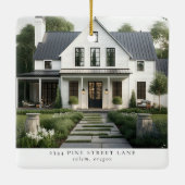 Eerste Kerstmis in New Home 2 Foto Keramisch Ornament (Achterkant)