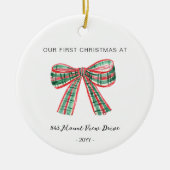 Eerste Kerstmis in New Home - Adres Ornament (Voorkant)