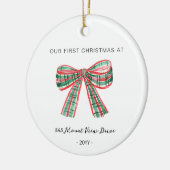 Eerste Kerstmis in New Home - Adres Ornament (Links)