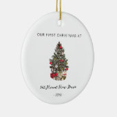 Eerste Kerstmis in New Home - Adres Ornament (Rechts)