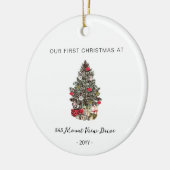 Eerste Kerstmis in New Home - Adres Ornament (Links)