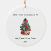 Eerste Kerstmis in New Home - Adres Ornament (Achterkant)