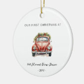 Eerste Kerstmis in New Home - Adres Ornament (Links)