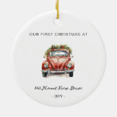 Eerste Kerstmis in New Home - Adres Ornament (Achterkant)