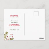 Eerste Kerstmis in New Home Festive Holiday Red Briefkaart (Achterkant)