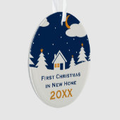 Eerste Kerstmis in New Home | Foto familie Ornament (voorkant)
