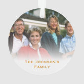 Eerste Kerstmis in New Home | Foto familie Ornament (achterkant)