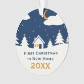 Eerste Kerstmis in New Home | Foto familie Ornament (voorkant)