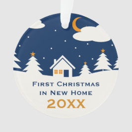 Eerste Kerstmis in New Home | Foto familie Ornament