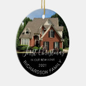 Eerste Kerstmis in New Home Full Photo Keepomwille Keramisch Ornament (Rechts)