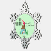 Eerste Kerstmis in New Home, Hearts Tin Sneeuwvlok Ornament (Rechts)