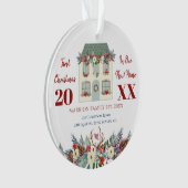 Eerste Kerstmis in New Home huisgezin Ornament (voorkant)