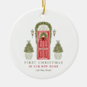 Eerste Kerstmis in New Home Keramisch Ornament (Voorkant)