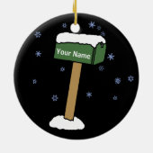 Eerste Kerstmis in New Home Keramisch Ornament (Achterkant)