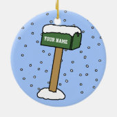 Eerste Kerstmis in New Home Keramisch Ornament (Achterkant)