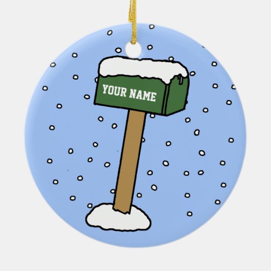 Eerste Kerstmis in New Home Keramisch Ornament (Achterkant)