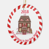 Eerste Kerstmis in New Home Keramisch Ornament (Links)