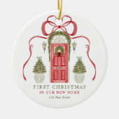 Eerste Kerstmis in New Home Keramisch Ornament (Voorkant)