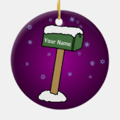 Eerste Kerstmis in New Home Keramisch Ornament (Achterkant)