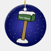 Eerste Kerstmis in New Home Keramisch Ornament (Achterkant)