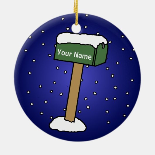 Eerste Kerstmis in New Home Keramisch Ornament (Achterkant)