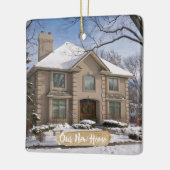 Eerste Kerstmis in New Home Keramisch Ornament (Links)