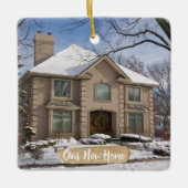 Eerste Kerstmis in New Home Keramisch Ornament (Voorkant)