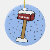 Eerste Kerstmis in New Home Keramisch Ornament (Achterkant)