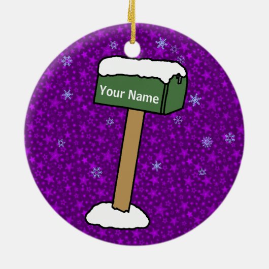 Eerste Kerstmis in New Home Keramisch Ornament (Achterkant)