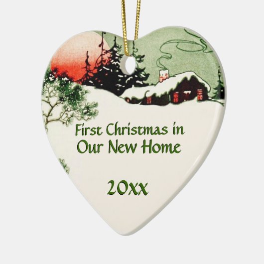 Eerste Kerstmis in New Home | Landenkool Keramisch Ornament (Links)