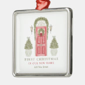 Eerste Kerstmis in New Home Metalen Ornament (Links)