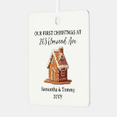 Eerste Kerstmis in New Home Metalen Ornament (Voorkant links)