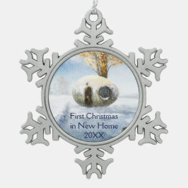 Eerste Kerstmis in New Home | Mierijhuis Tin Sneeuwvlok Ornament