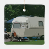 Eerste Kerstmis in New Home Old  Camper Keramisch Ornament (Achterkant)