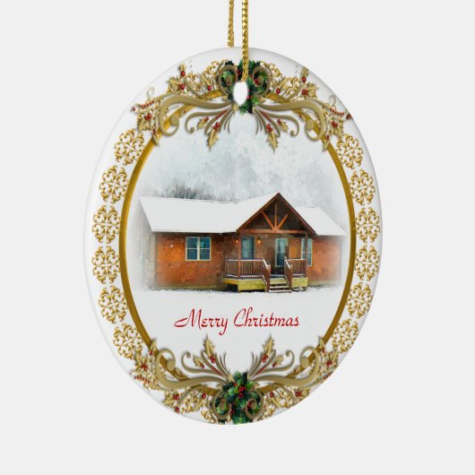 Eerste Kerstmis in New Home ornament (Rechts)